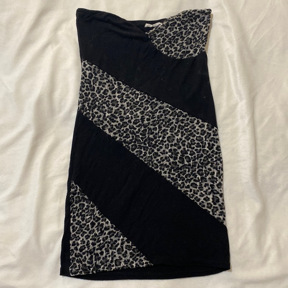 Cheetah Print Strapless Dress